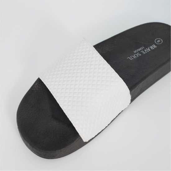 Мъжки сандали и джапанки Brave Soul Mens Slider With Embossed Detail Strap Brave Soul Mens Slider With Embossed Detail Strap Мъжки сандали и джапанки