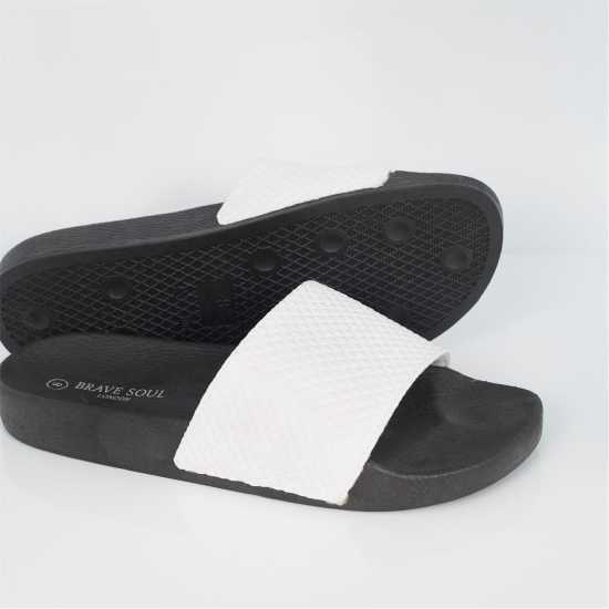 Мъжки сандали и джапанки Brave Soul Mens Slider With Embossed Detail Strap Brave Soul Mens Slider With Embossed Detail Strap Мъжки сандали и джапанки