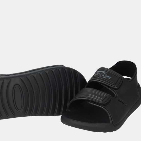 Slazenger Kids' Hook And Loop Sports Sandals Black 