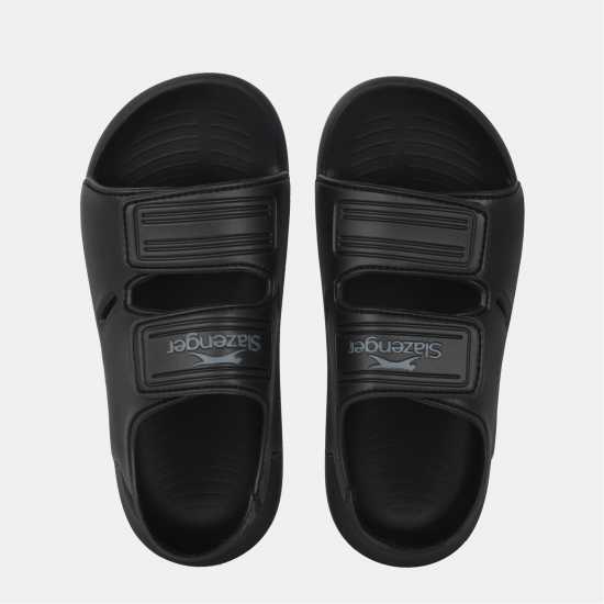 Slazenger Kids' Hook And Loop Sports Sandals Black 
