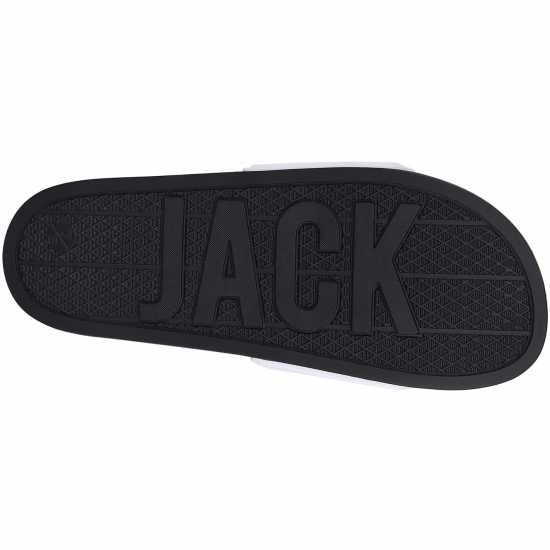 Мъжки сандали и джапанки Jack Wills Logo Sliders Бяло/Черно Jack Wills Logo Sliders Бяло/Черно Мъжки сандали и джапанки
