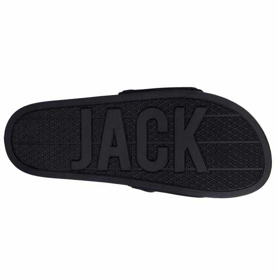 Jack Wills Logo Sliders Black/Black Мъжки сандали и джапанки