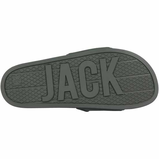 Jack Wills Logo Sliders Khaki/Khaki Мъжки сандали и джапанки