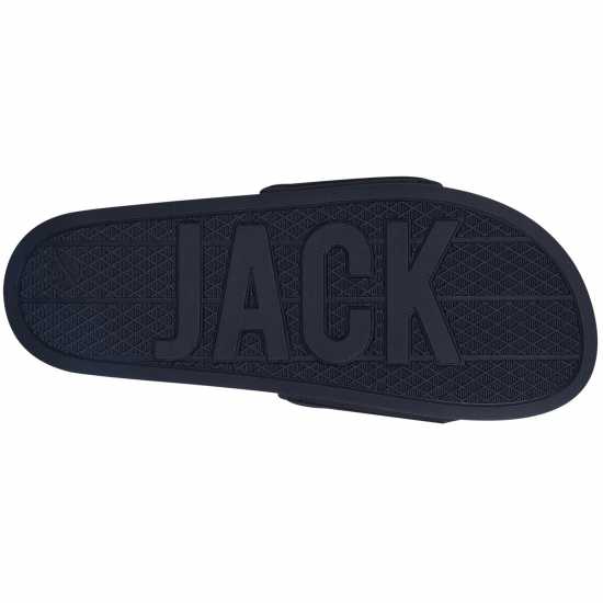 Мъжки сандали и джапанки Jack Wills Logo Sliders Navy/Navy Jack Wills Logo Sliders Navy/Navy Мъжки сандали и джапанки