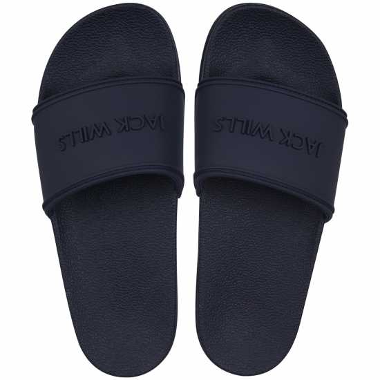 Мъжки сандали и джапанки Jack Wills Logo Sliders Navy/Navy Jack Wills Logo Sliders Navy/Navy Мъжки сандали и джапанки