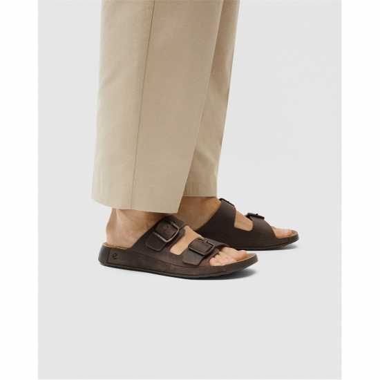 Ecco Men's Flat Sandals Nutmeg Brown 