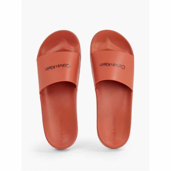 Calvin Klein Chunky Pool Slides Brown Holiday Essentials