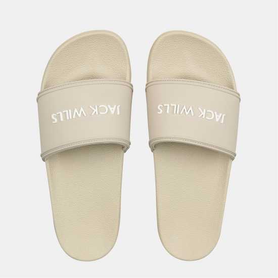 Мъжки Джапанки Jack Wills Logo Sliders Mens Off White 