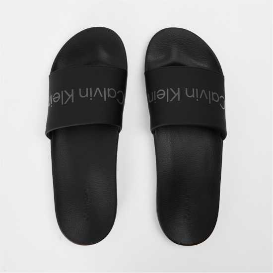 Мъжки сандали и джапанки Calvin Klein Logo Sliders Черно/Сиво Calvin Klein Logo Sliders Черно/Сиво Мъжки сандали и джапанки