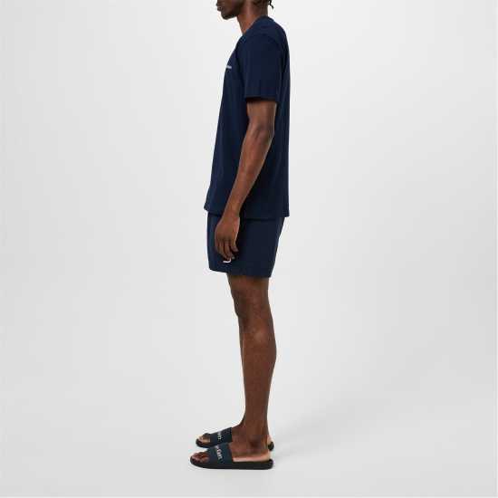 Мъжки сандали и джапанки Calvin Klein Logo Sliders Морско синьо/Бяло Calvin Klein Logo Sliders Морско синьо/Бяло Мъжки сандали и джапанки