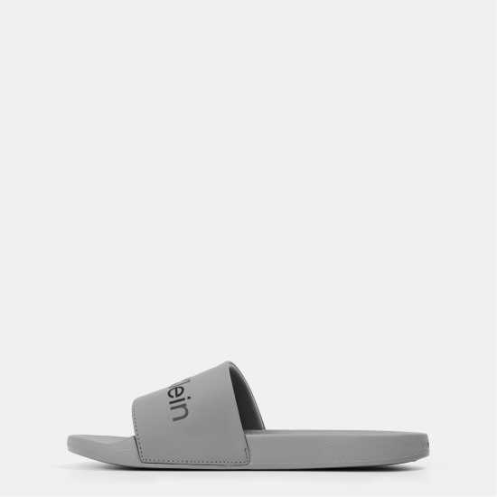 Calvin Klein Logo Sliders Сиво/Черно Мъжки сандали и джапанки