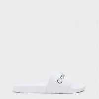 Calvin Klein Logo Sliders Бяло/Черно Мъжки сандали и джапанки