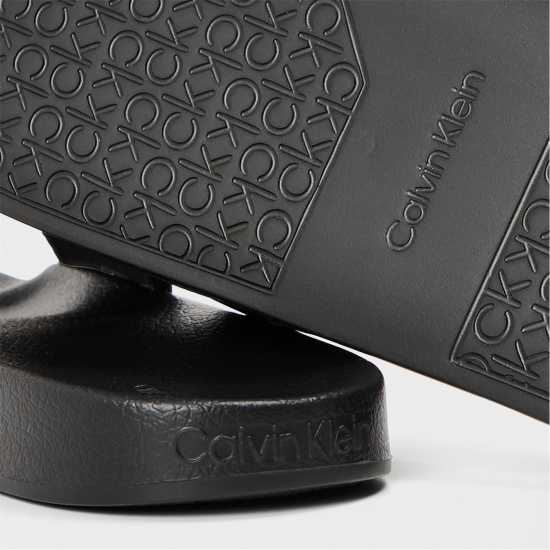 Calvin Klein Logo Sliders Черно/Бяло Мъжки сандали и джапанки