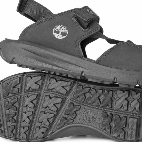 Timberland Men's Backstrap Flat Sandals Blkout Webbing 