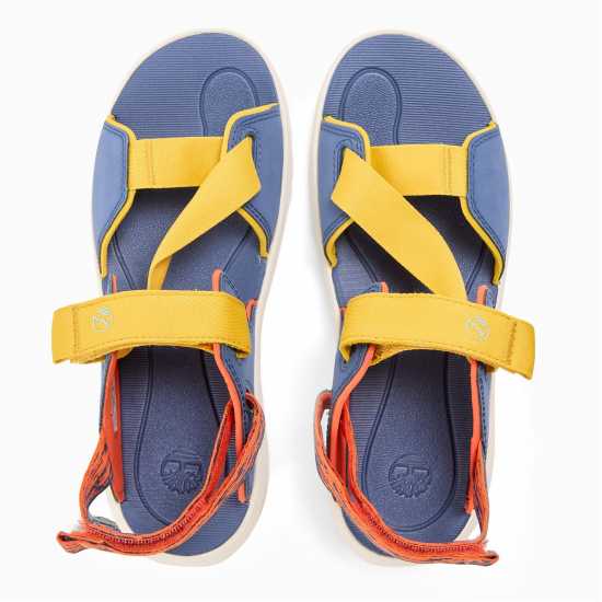 Timberland Men's Backstrap Flat Sandals Med Ylw Webbing 