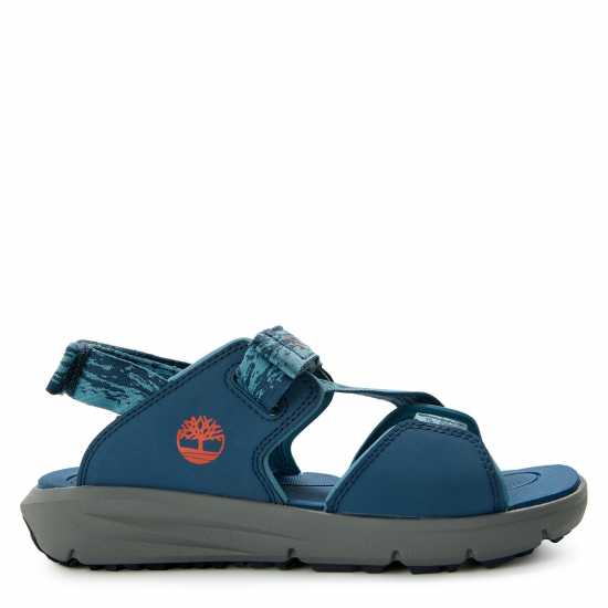 Timberland Men's Backstrap Flat Sandals MedBlue Webbing 