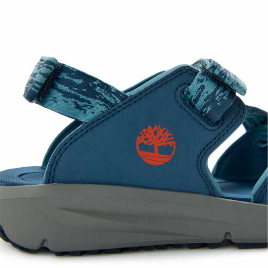 Timberland Men's Backstrap Flat Sandals MedBlue Webbing 