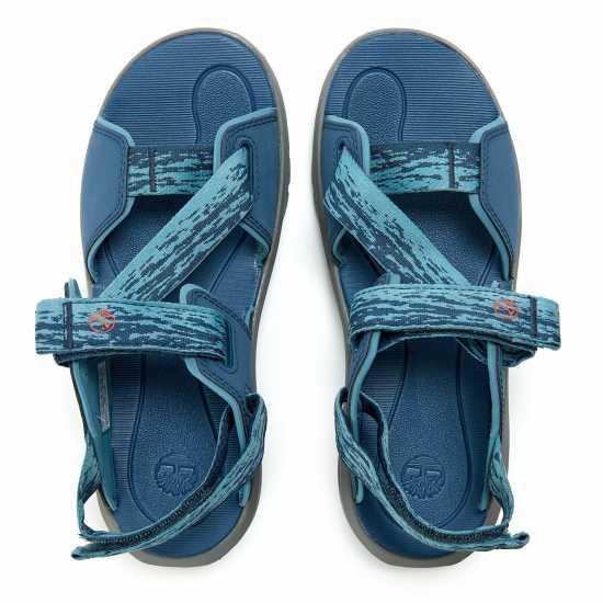 Timberland Men's Backstrap Flat Sandals MedBlue Webbing 
