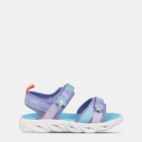 Slazenger Light Up Sole Sandals Juniors Lilac Stars 