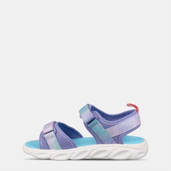 Slazenger Light Up Sole Sandals Juniors Lilac Stars 