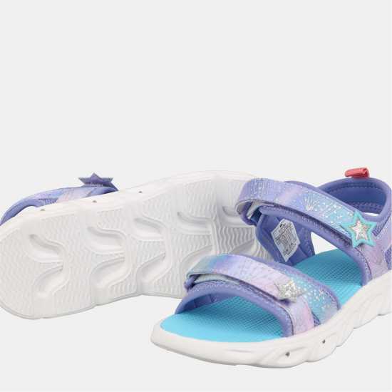 Slazenger Light Up Sole Sandals Juniors Lilac Stars 