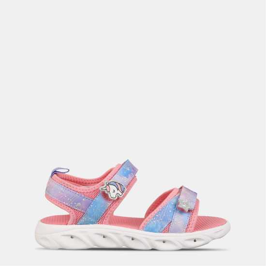 Slazenger Light Up Sole Sandals Juniors Pink/Unicorn 