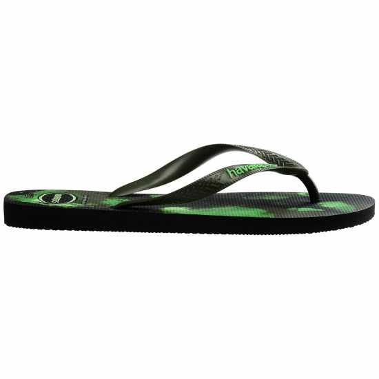 Havaianas Hav. Top Camu Black/Moss 45/46 Flip Flops Mens  