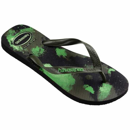 Havaianas Hav. Top Camu Black/Moss 45/46 Flip Flops Mens  