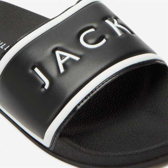 Мъжки сандали и джапанки Jack Wills Logo Sliders Черно Jack Wills Logo Sliders Черно Мъжки сандали и джапанки