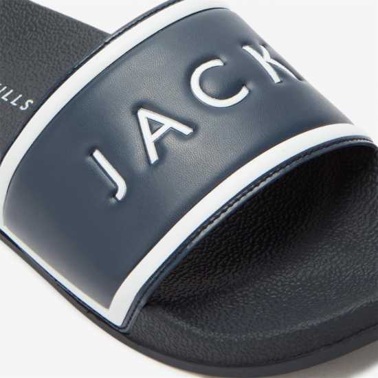 Jack Wills Logo Sliders Navy Мъжки сандали и джапанки