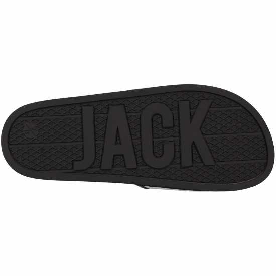 Мъжки сандали и джапанки Jack Wills Logo Sliders Бяло/Черно Jack Wills Logo Sliders Бяло/Черно Мъжки сандали и джапанки