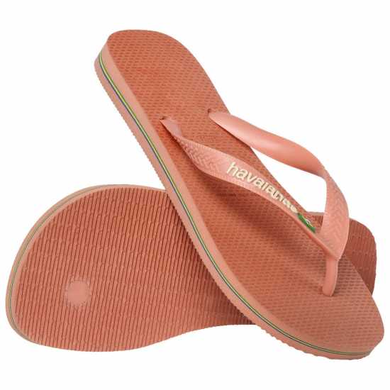 Havaianas Дамски Джапанки Brasil Logo Flip Flops Pink Clay Мъжки сандали и джапанки