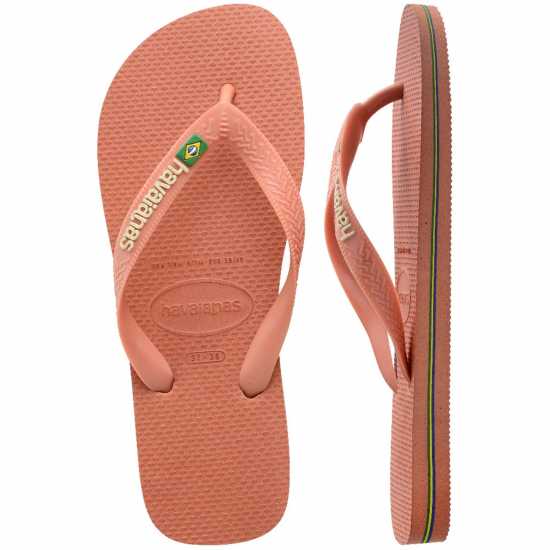 Havaianas Дамски Джапанки Brasil Logo Flip Flops Pink Clay Мъжки сандали и джапанки