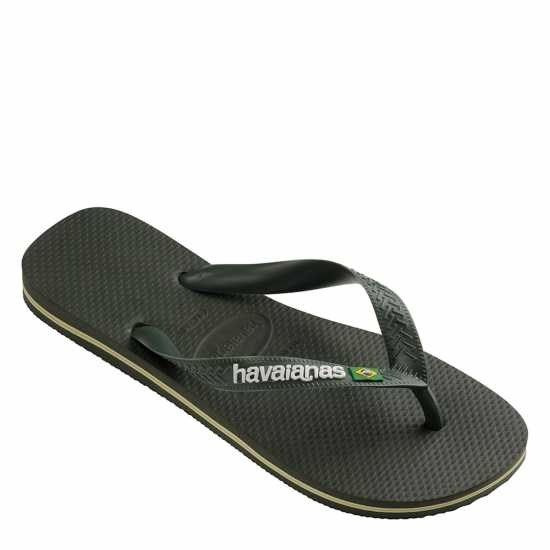 Havaianas Дамски Джапанки Brasil Logo Flip Flops Олива зелена Мъжки сандали и джапанки