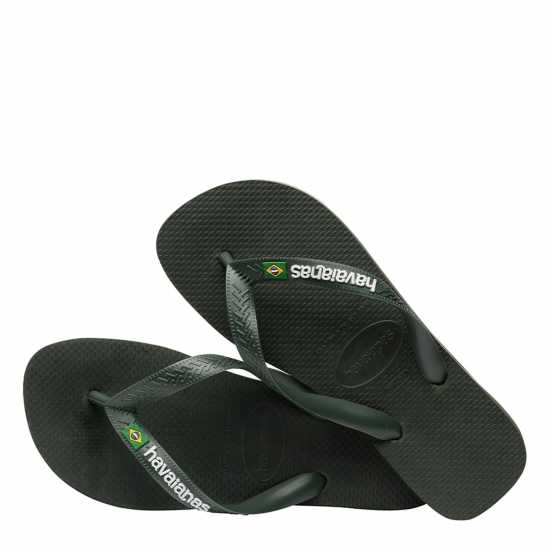 Havaianas Дамски Джапанки Brasil Logo Flip Flops Олива зелена Мъжки сандали и джапанки