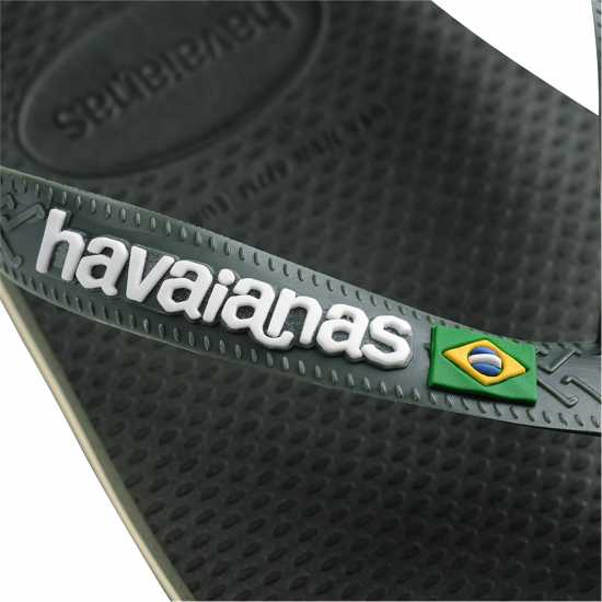 Havaianas Дамски Джапанки Brasil Logo Flip Flops Олива зелена Мъжки сандали и джапанки