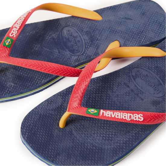 Havaianas Дамски Джапанки Brasil Logo Flip Flops Navy Blue/Red 