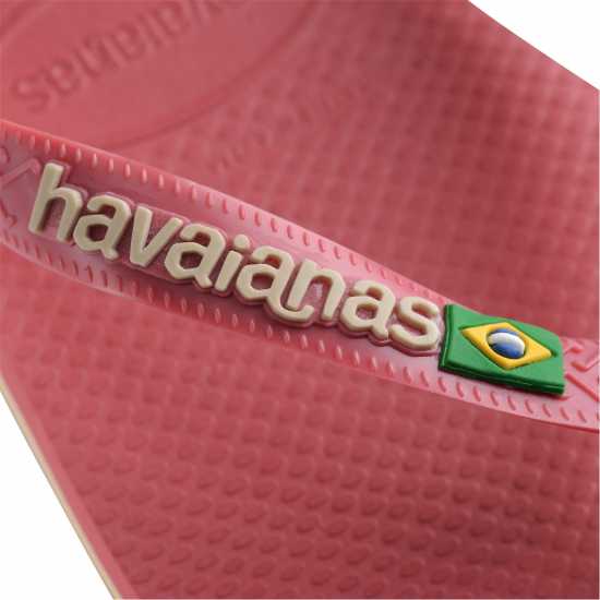 Havaianas Дамски Джапанки Brasil Logo Flip Flops Red Havaianas Дамски Джапанки Brasil Logo Flip Flops Red