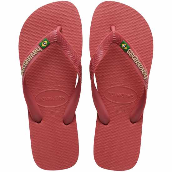 Havaianas Дамски Джапанки Brasil Logo Flip Flops Red Havaianas Дамски Джапанки Brasil Logo Flip Flops Red
