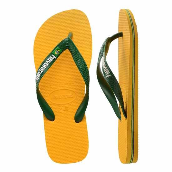 Мъжки сандали и джапанки Havaianas Дамски Джапанки Brasil Logo Flip Flops Поп жълто Havaianas Дамски Джапанки Brasil Logo Flip Flops Поп жълто Мъжки сандали и джапанки