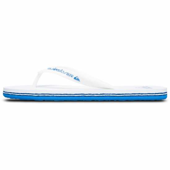 Quiksilver Мъжки Джапанки Molokai Flip Flops Mens Бяло/Синьо Quiksilver Мъжки Джапанки Molokai Flip Flops Mens Бяло/Синьо