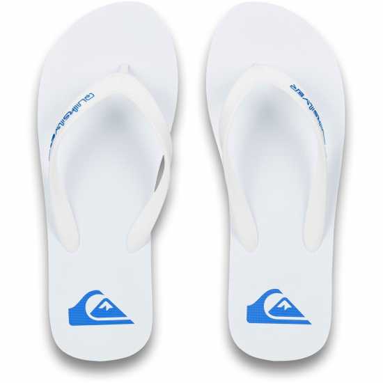 Quiksilver Мъжки Джапанки Molokai Flip Flops Mens Бяло/Синьо Quiksilver Мъжки Джапанки Molokai Flip Flops Mens Бяло/Синьо