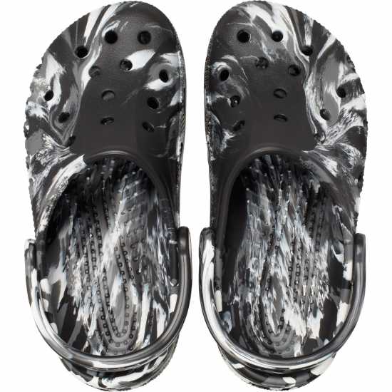 Crocs Baya Marbled Clogs Mens Черно/Бяло 