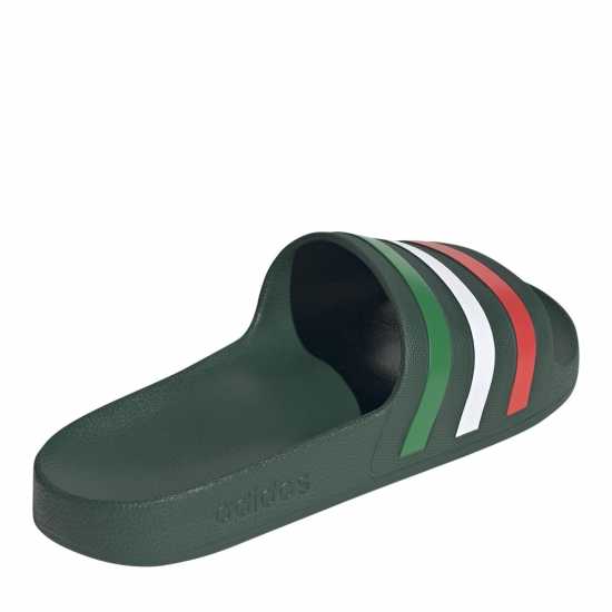Adidas Adilette Aqua Slide Mens Grn/Wht/Red Adidas Adilette Aqua Slide Mens Grn/Wht/Red