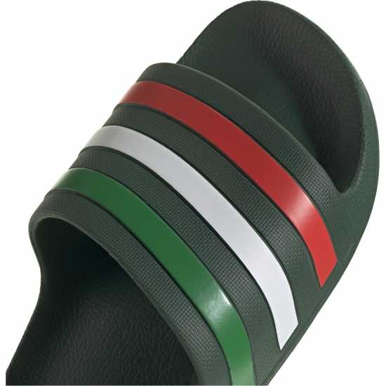 Adidas Adilette Aqua Slide Mens Grn/Wht/Red Adidas Adilette Aqua Slide Mens Grn/Wht/Red