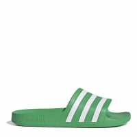 Adidas Slide On Pool Shoes Mens Vivgreen/White Мъжки сандали и джапанки