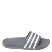 Adidas Slide On Pool Shoes Mens Grey/White Мъжки сандали и джапанки
