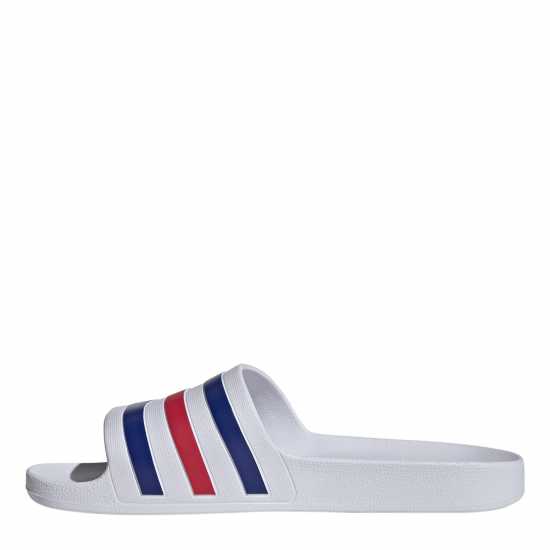 Adidas Adilette Aqua Slide Mens Wht/Red/Blue Adidas Adilette Aqua Slide Mens Wht/Red/Blue