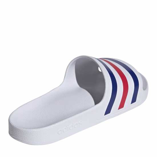 Adidas Adilette Aqua Slide Mens Wht/Red/Blue Adidas Adilette Aqua Slide Mens Wht/Red/Blue