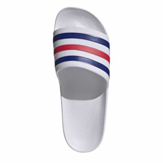 Adidas Adilette Aqua Slide Mens Wht/Red/Blue Adidas Adilette Aqua Slide Mens Wht/Red/Blue